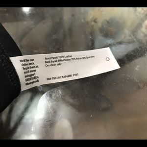 Leather  Black Leggings Eileen Fisher Sz S/P